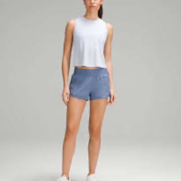 lululemon athletica Pants - Lululemon Hotty Hot High-Rise Lined Short 4" Oasis Blue Size Small